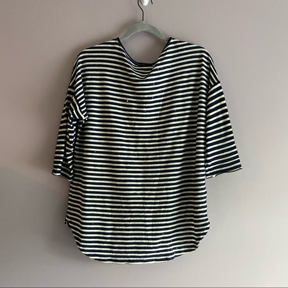 Loft Sequin Striped Top NWOT - Picture 4 of 5